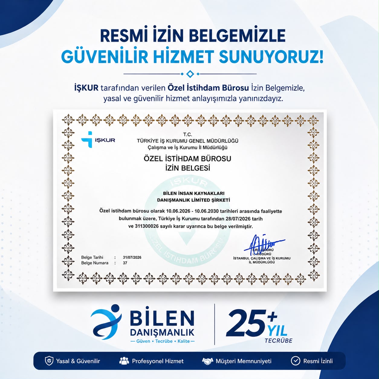 Çeyrek Asırlık Deneyim ve Güven: Bilen Danışmanlık ile Yasal ve Profesyonel Bakıcı Hizmetleri